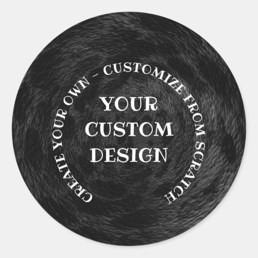 Sticker Rond Créez Votre Propre Personnalisé (Devant)