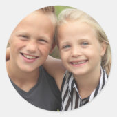 Sticker Rond Créez votre propre photo (Devant)