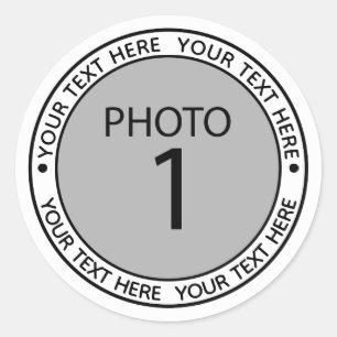 Sticker Rond Créez votre propre PHOTO personnalisée 1