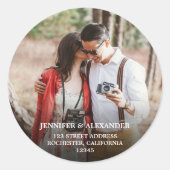 Sticker Rond Créez votre propre photo sceaux Mariages rustiques (Devant)