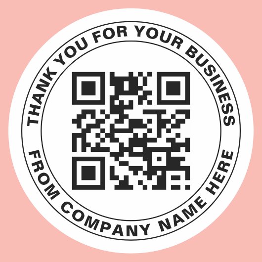 Sticker Rond Créez votre propre QR Code et texte