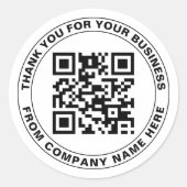 Sticker Rond Créez votre propre QR Code et texte (Devant)