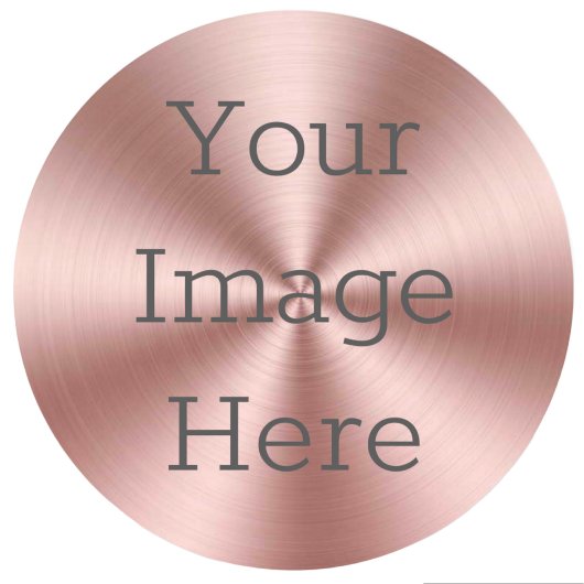 Sticker Rond Créez Votre Propre Radial Brossé Rose Gold Métalli