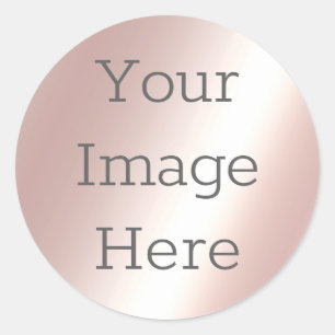 Sticker Rond Créez Votre Propre Satin Métallurgique Rosé Dusty