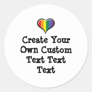 Sticker Rond Créez votre propre texte personnalisé sur fond bla