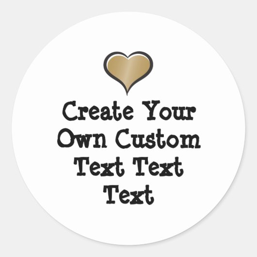 Sticker Rond Créez votre propre texte personnalisé sur fond bla (Devant)