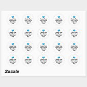 Sticker Rond Créez votre propre texte personnalisé sur fond bla (Feuille)