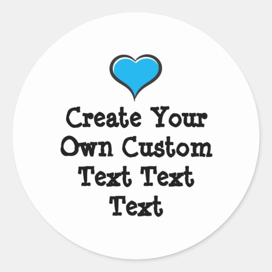 Sticker Rond Créez votre propre texte personnalisé sur fond bla (Devant)