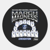 Sticker Rond Creighton March Madness 2025 Men's Sketll Nil  (Devant)