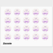 Sticker Rond Crème arc violet lavande Anniversaire (Feuille)
