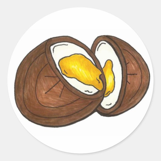 Sticker Rond Crème de chocolat Oeuf de Pâques Candy Oeufs Choco (Devant)