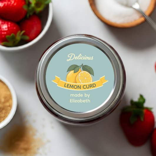 Sticker Rond Crème de citron