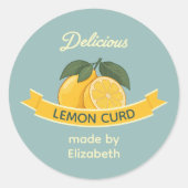 Sticker Rond Crème de citron (Devant)