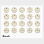 Sticker Rond Crème de citron rustique fait maison (Feuille)