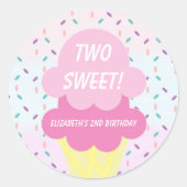Sticker Rond Crème de glace 2ème anniversaire (Devant)