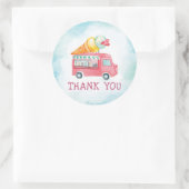 Sticker Rond Crème de glace Anniversaire Merci (Sac)