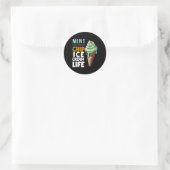 Sticker Rond Crème de glace au chocolat à la menthe pour (Sac)
