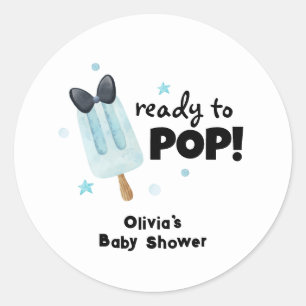 Sticker Rond Crème De Glace De Bow Moderne Prêt À Pop Baby show