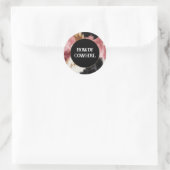 Sticker Rond Crème d'or rose noir vachette (Sac)