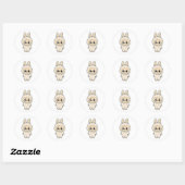 Sticker Rond Crème givrée BunBite (Feuille)