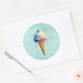 Sticker Rond Crème Glacée (Enveloppe)