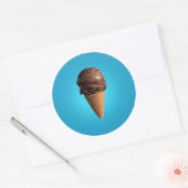 Sticker Rond Crème glacée au chocolat (Enveloppe)