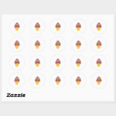 Sticker Rond crème glacée cône émoji (Feuille)