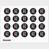 Sticker Rond Crème glacée de baseball j'avais 6 ans maintenant (Feuille)