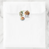 Sticker Rond Crème glacée et chicules Baby shower de craquelure (Sac)