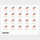 Sticker Rond Crème Glacée - Fondue Sur Vous (Feuille)
