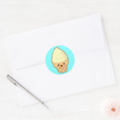 Sticker Rond Crème glacée Kawaii (Enveloppe)