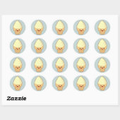 Sticker Rond Crème glacée Kawaii (Feuille)
