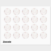 Sticker Rond Crème glacée pour bonbons roses pour filles (Feuille)