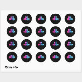 Sticker Rond Crème Glacée Six Sept Drip Génération Alpha Argot (Feuille)