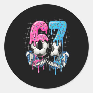 Sticker Rond Crème glacée Soccer Drip 67 Mains Garçons Jeu de s