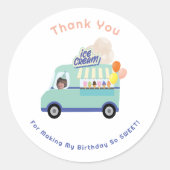 Sticker Rond Crème glacée Vous hurlez Anniversaire (Devant)