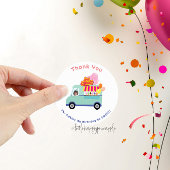 Sticker Rond Crème glacée Vous hurlez Anniversaire