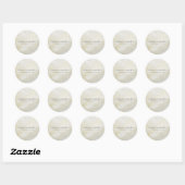 Sticker Rond Crème Mère de Pearl Pretty Shell (Feuille)