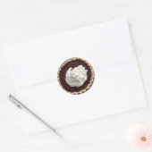 Sticker Rond Crème Whiam Chocolate Pudding Pie Alimentation (Enveloppe)