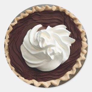 Sticker Rond Crème Whiam Chocolate Pudding Pie Alimentation