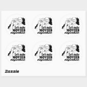 STICKER ROND CRÉONS DES FILMS ENSEMBLE (Feuille)