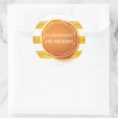 Sticker Rond Crêpes et pyjamas Anniversaire Merci (Sac)