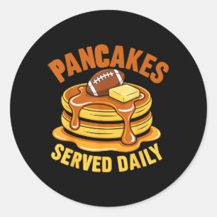 Sticker Rond Crêpes servies quotidiennement Crêpes de football