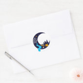 Sticker Rond Crescent Moon Adventure Camping (Enveloppe)
