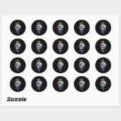 Sticker Rond Crescent Moon Crâne Occulte Cuisine Pastel Goth (Feuille)