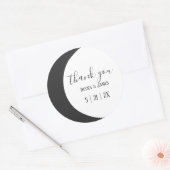 Sticker Rond Crescent Sombre Lune Wicca Handfasting Merci (Enveloppe)