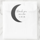 Sticker Rond Crescent Sombre Lune Wicca Handfasting Merci (Sac)