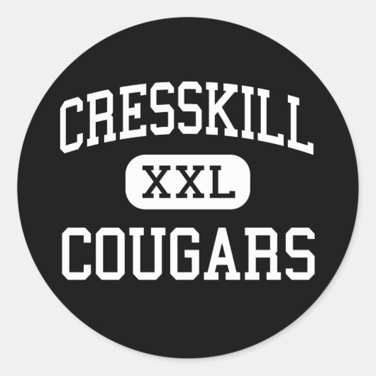Sticker Rond Cresskill - Cougars - High - Cresskill New Jersey (Devant)