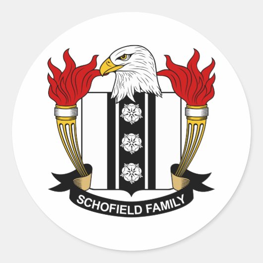Sticker Rond Crest de la famille Schofield (Devant)