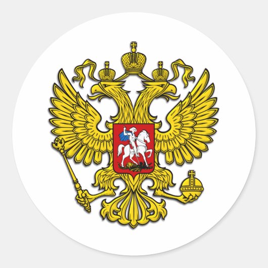 Sticker Rond Crest de Russie (Devant)